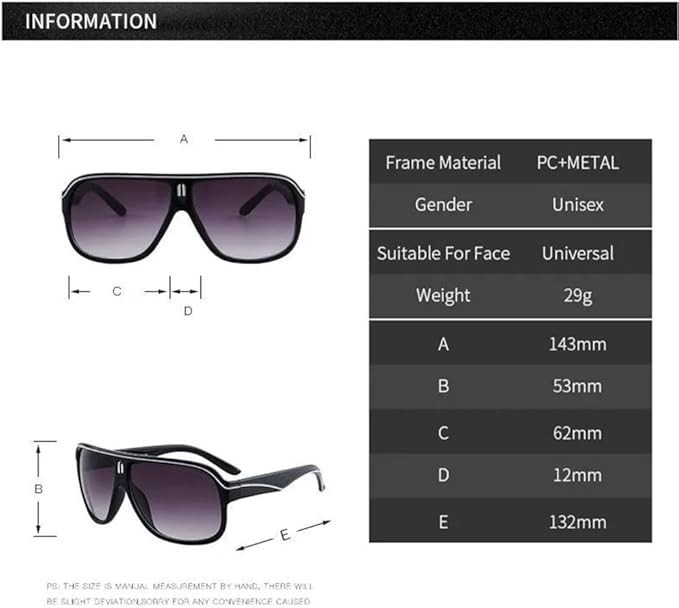 Retro 80s Fashion UV400 Protect Vintage Black/Demi Pilot Men Women Sunglasses