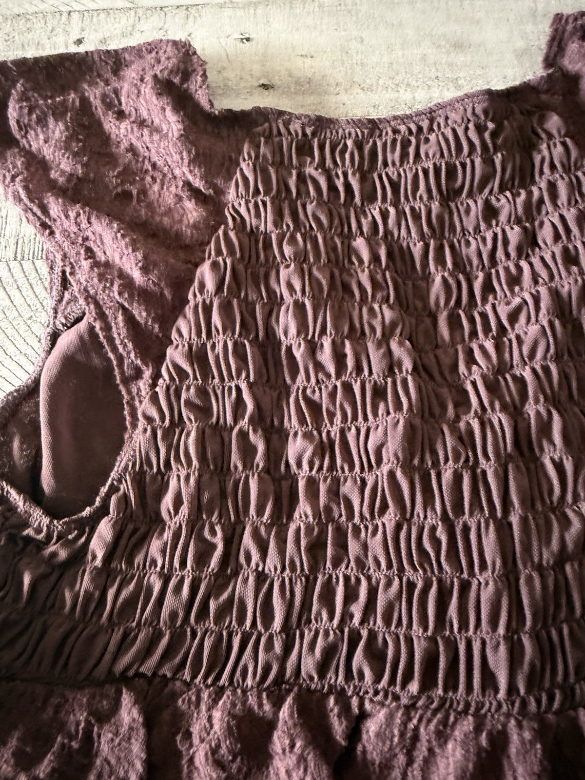 Urban Outfitters Lace Smocked Tie-Front V-Neck Cap Sleeve Blouse M