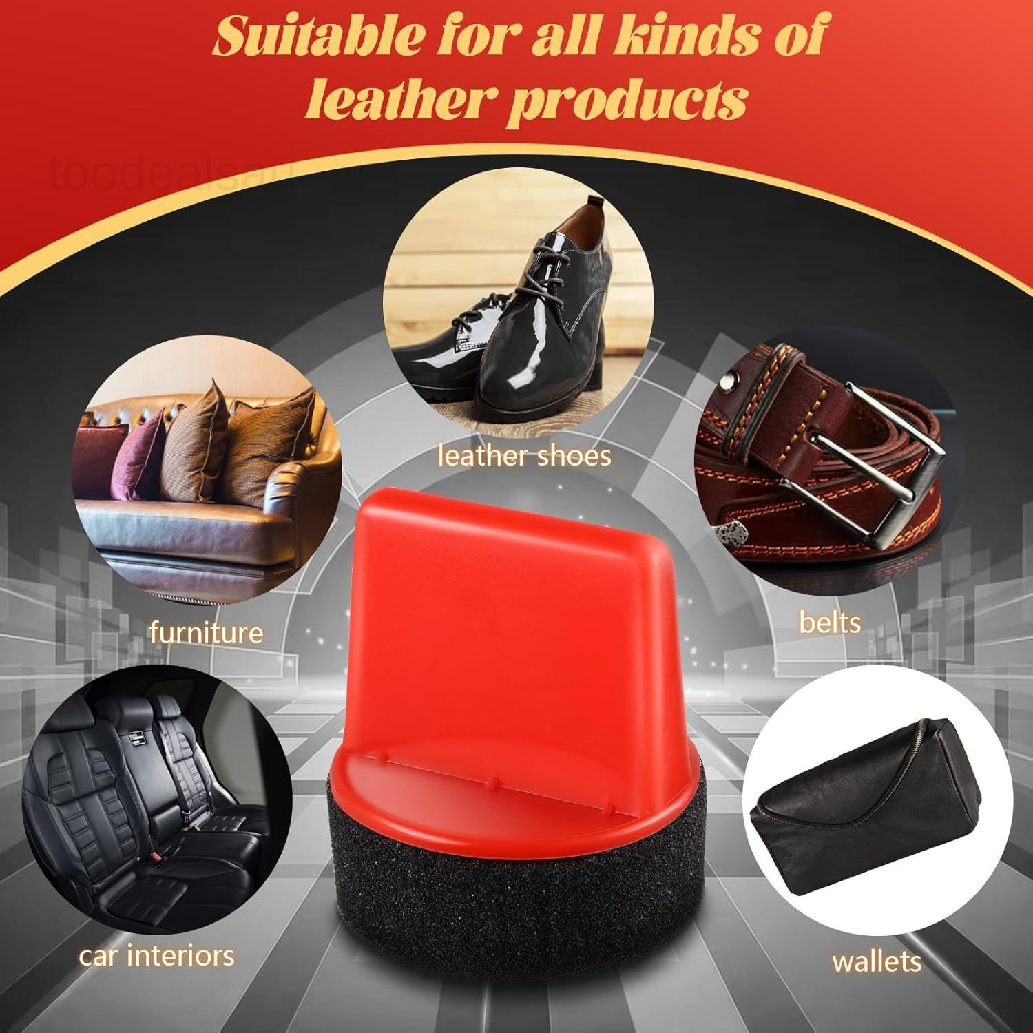 10 Pcs Shine Shoes Sponge Applicators Foam Dauber Shoe Polish Applicator Red