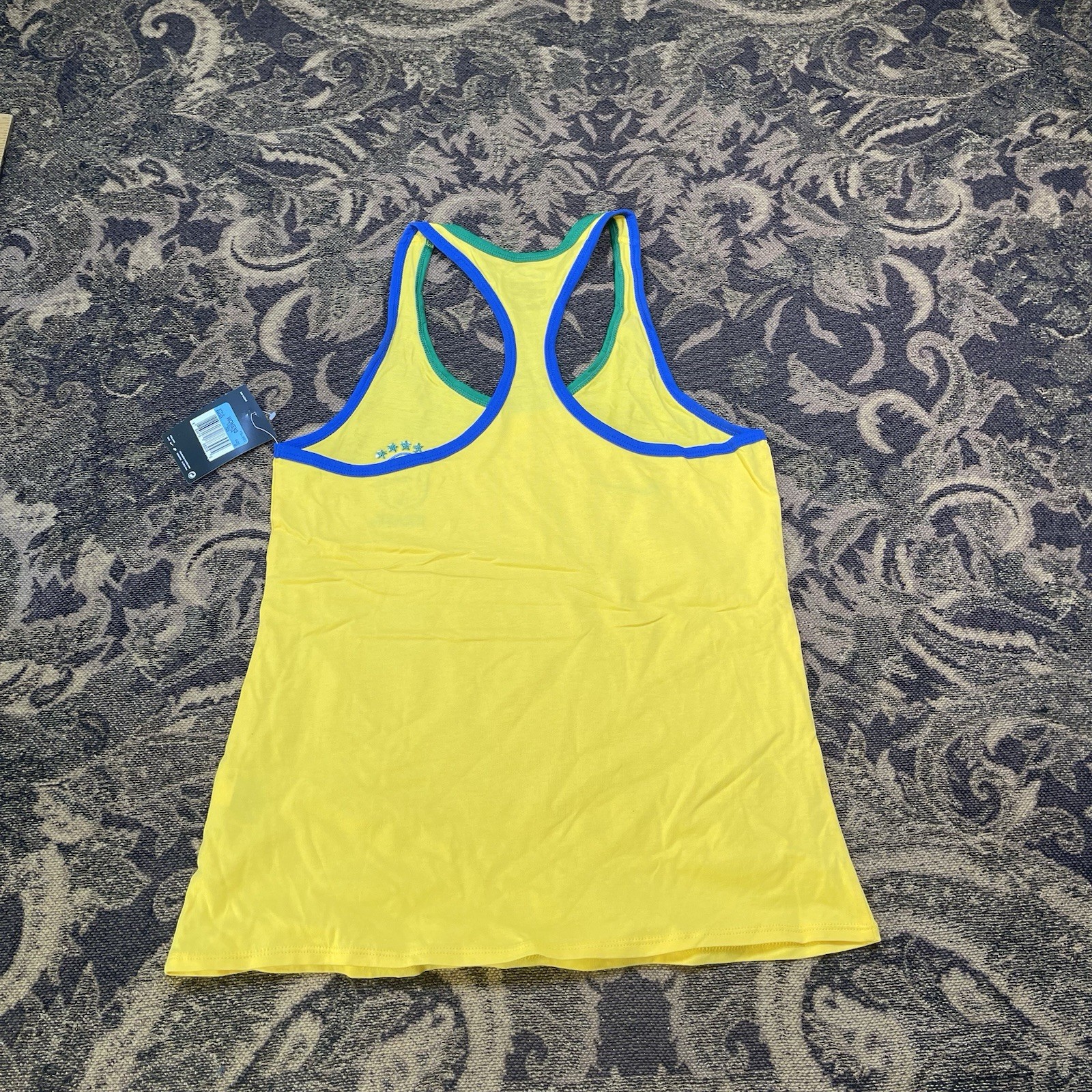 Women’s Nike Yellow Brazil Brasil Soccer Crest Tank Top Size Medium New