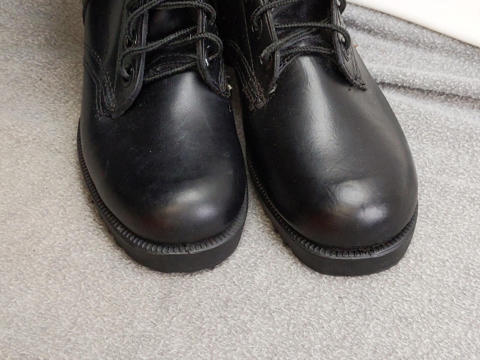 RO-Search Boots Womens Size 5.5 Black Leather Work Combat Mid Calf Lace Up