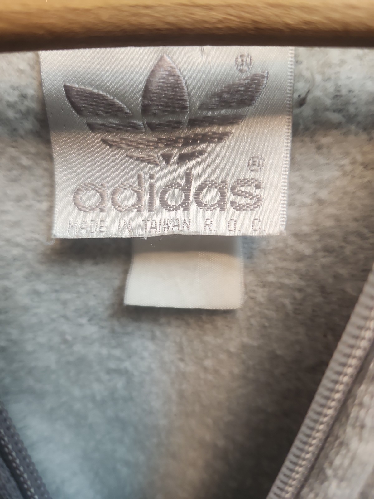 Vintage 80s 90s Adidas Colorblock Trefoil Hoodie L/XL Boxy Gray Red Black