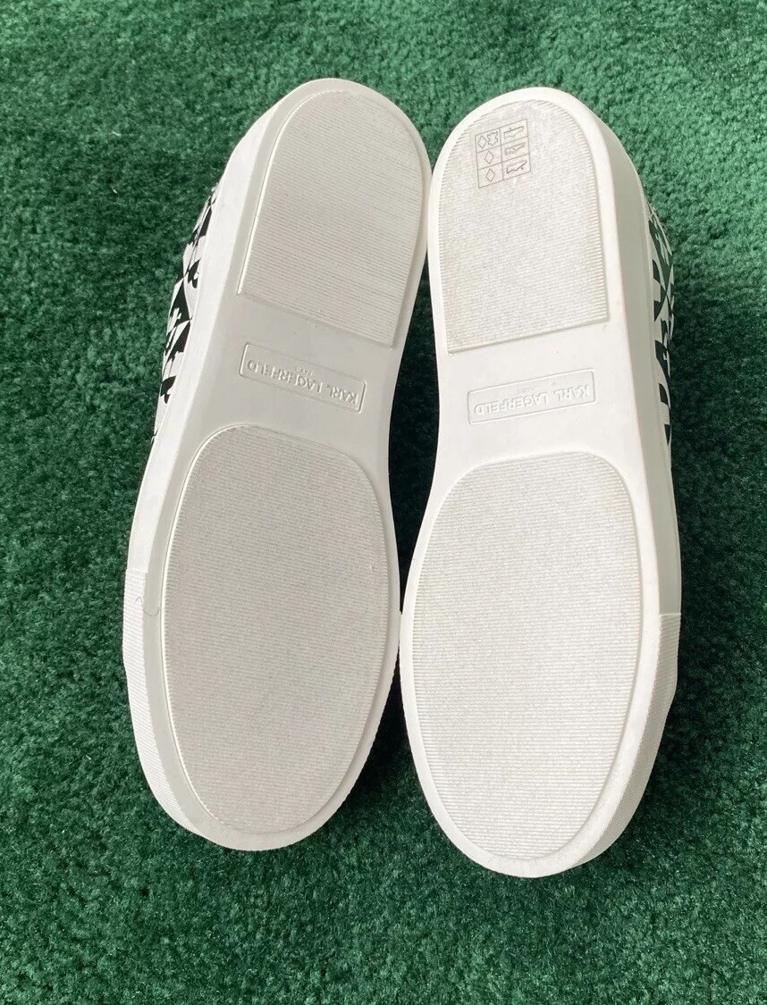 Karl Lagerfeld Paris Womens Size 7.5 Cate Diamont Screen Platform Sneakers
