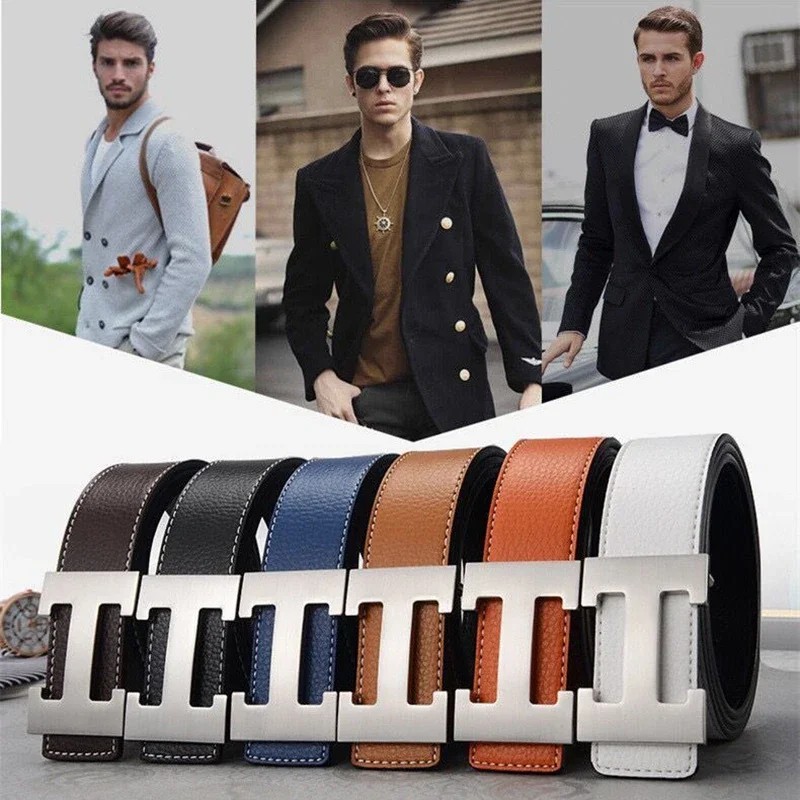 Width 3.8cm Famous Brand Belt Men Top Quality Genuine Luxury Leather Belts