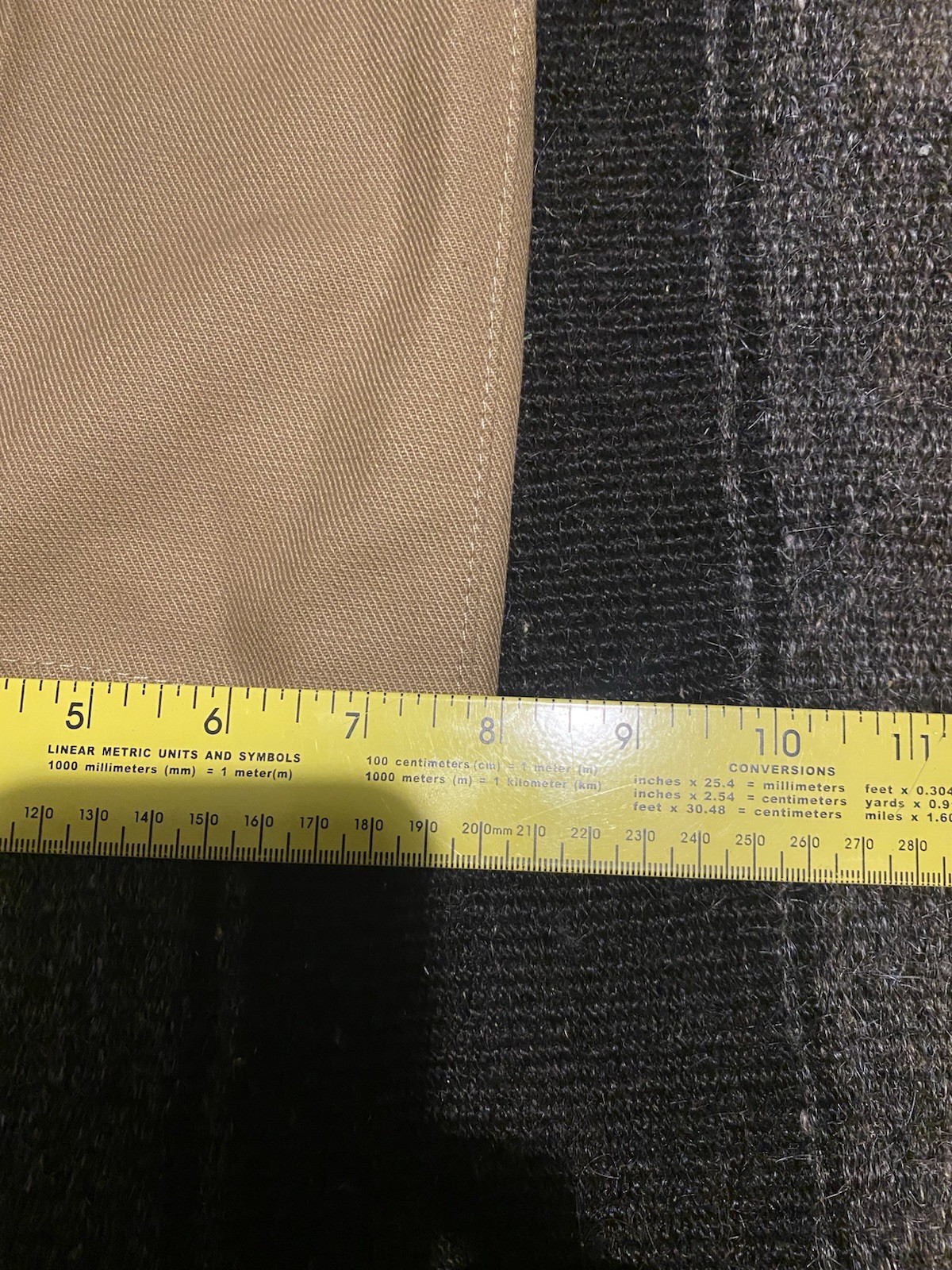 Filson Fenimore Twill Pant SIZE 28 MADE IN USA 11010726 Warm Tan Khaki Hemmed