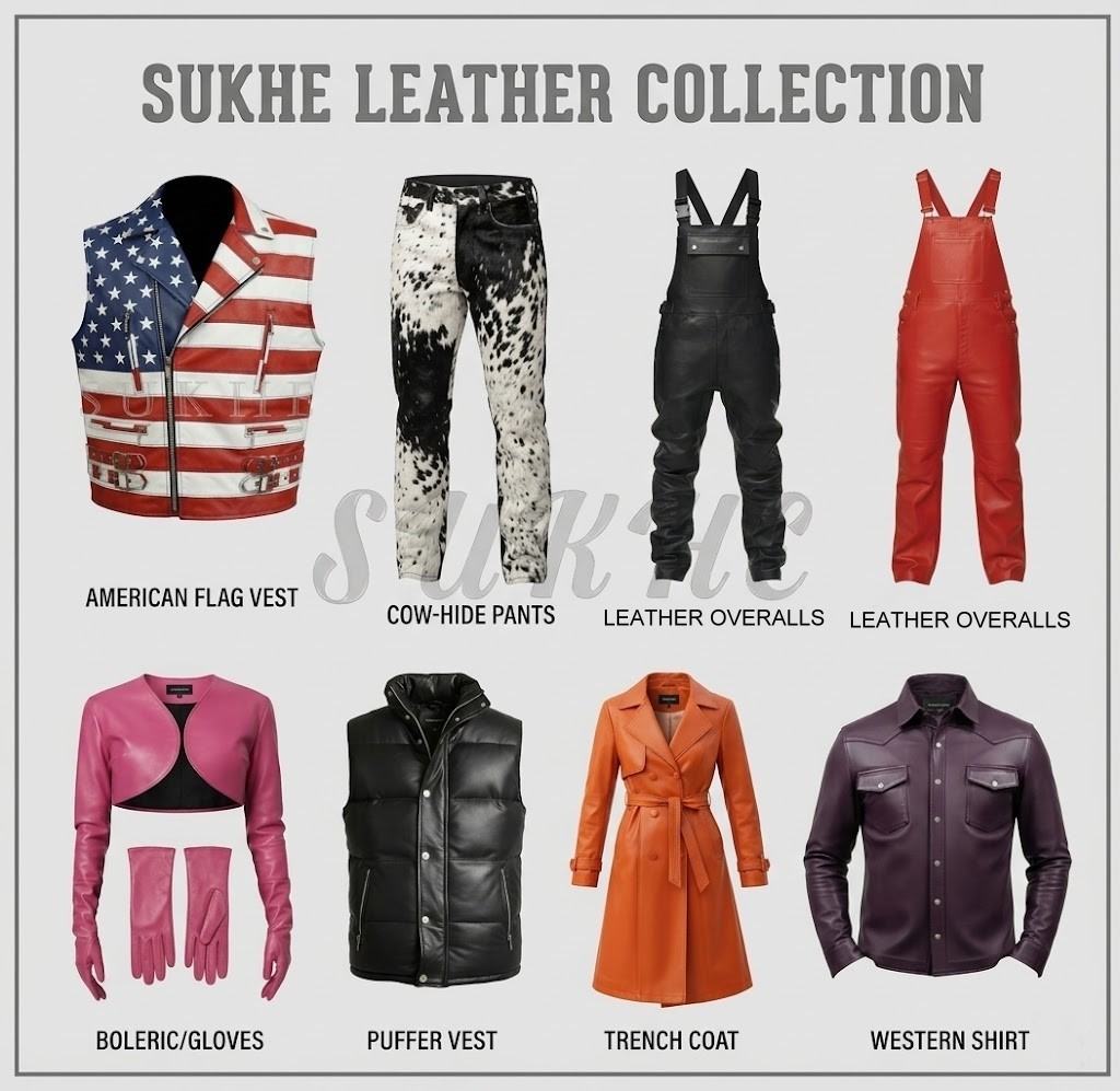 Light Weight Thin Button Fly Pants Men’s Cowhide Leather Pant Custom Length