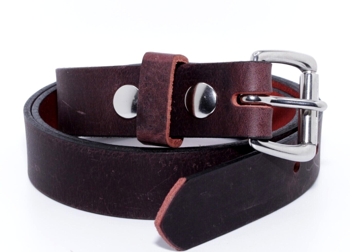 MEN’S FULL GRAIN BUFFALO GENUINE LEATHER BELT FOR JEANS DRESS 1 1/4 AMISH 1.25″