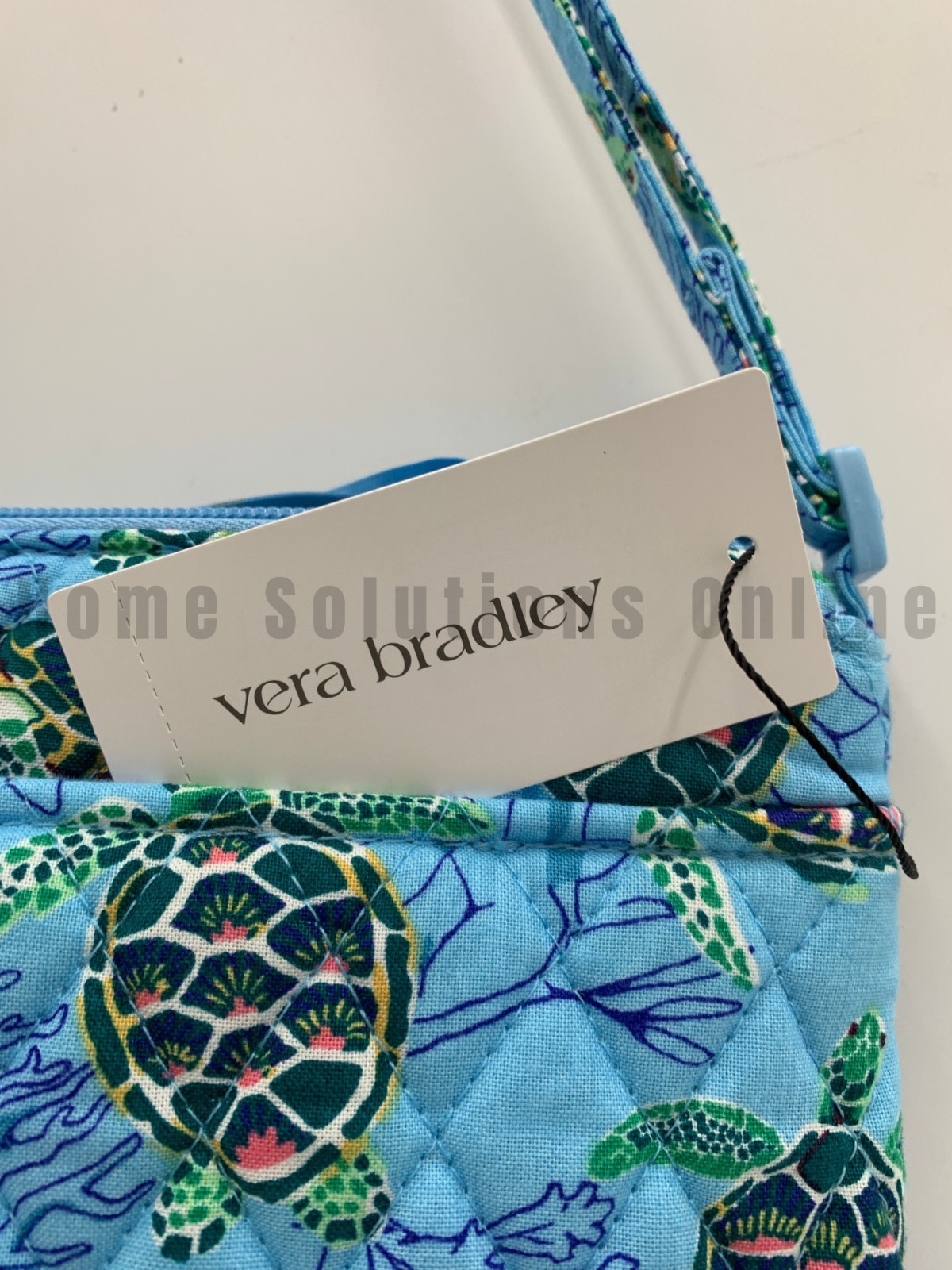 Vera Bradley Sea Turtles and Coral Ocean Blue Large Hipster Bag Purse #J5380