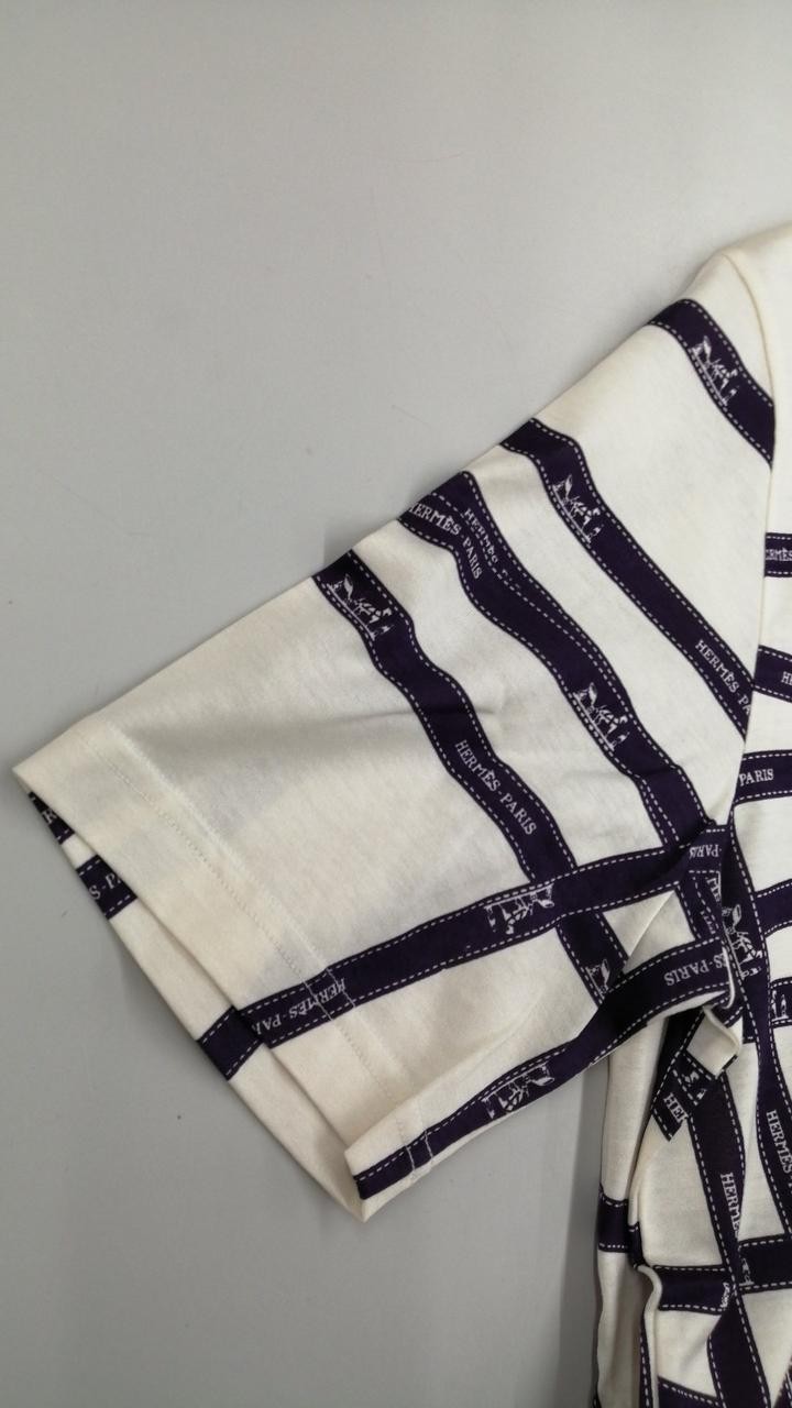 Hermes ME Cotton T-Shirt Top, Size M, 24cm Sleeve, 38in Length