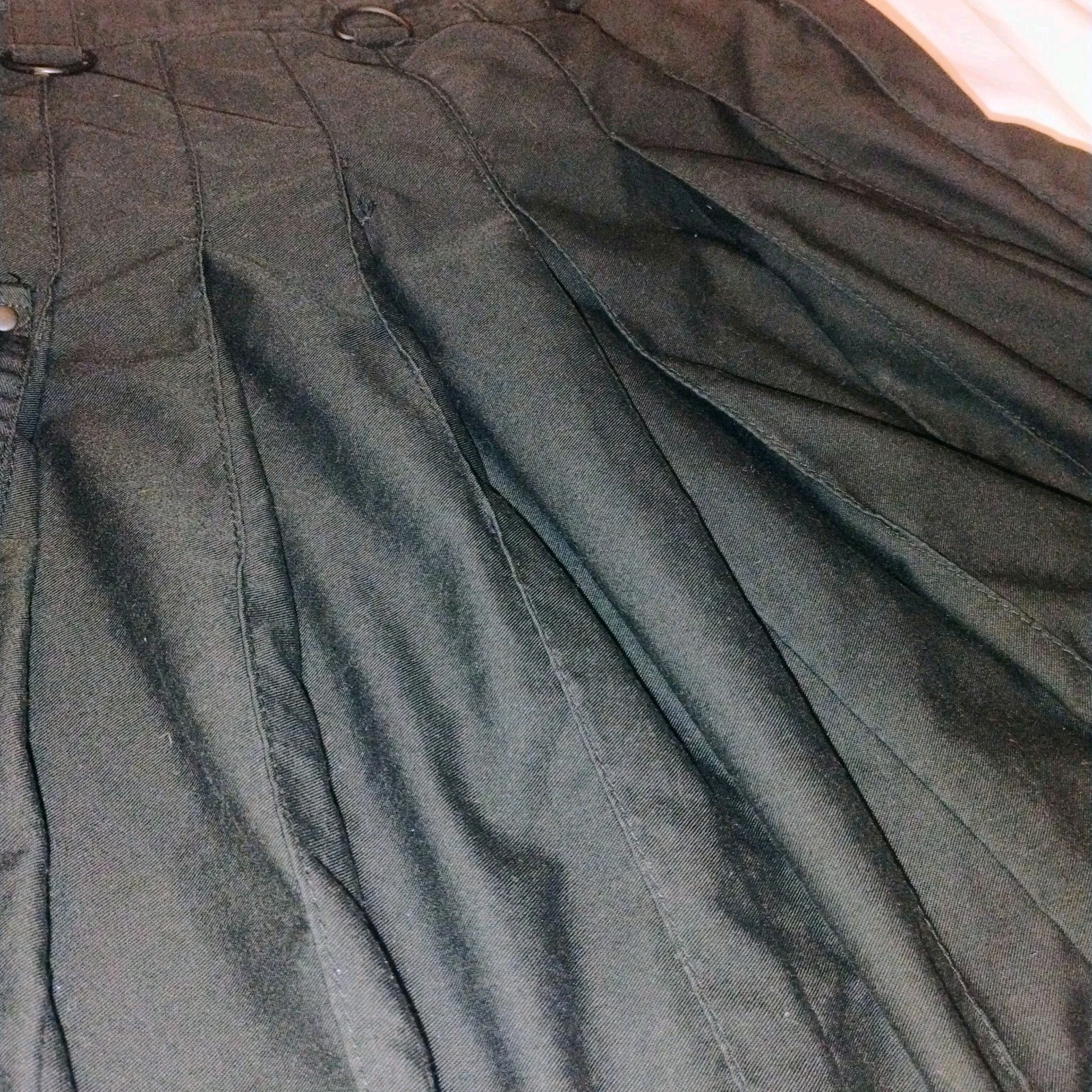 All Kilts Sports Deluxe Black 100% Cotton Sport Kilt Men Size 36 Kilt Style