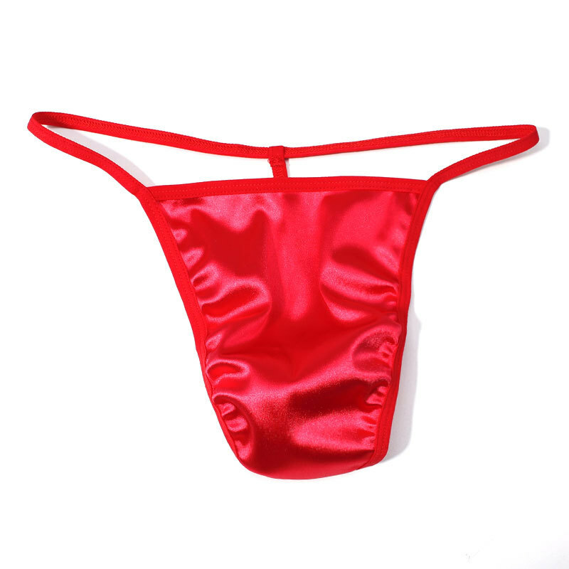 Men Sexy Silky Satin Bikini Briefs Panties Thong T-back Pouch G-string Underwear