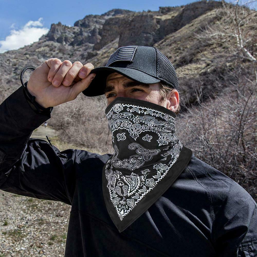Cooling Neck Gaiter Sun Shield Cover Breathable Face Mask Triangle Scarf Bandana