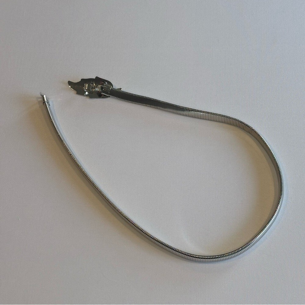 SILVER LEAF BUCKLE Elastic Stretch Waist Belt