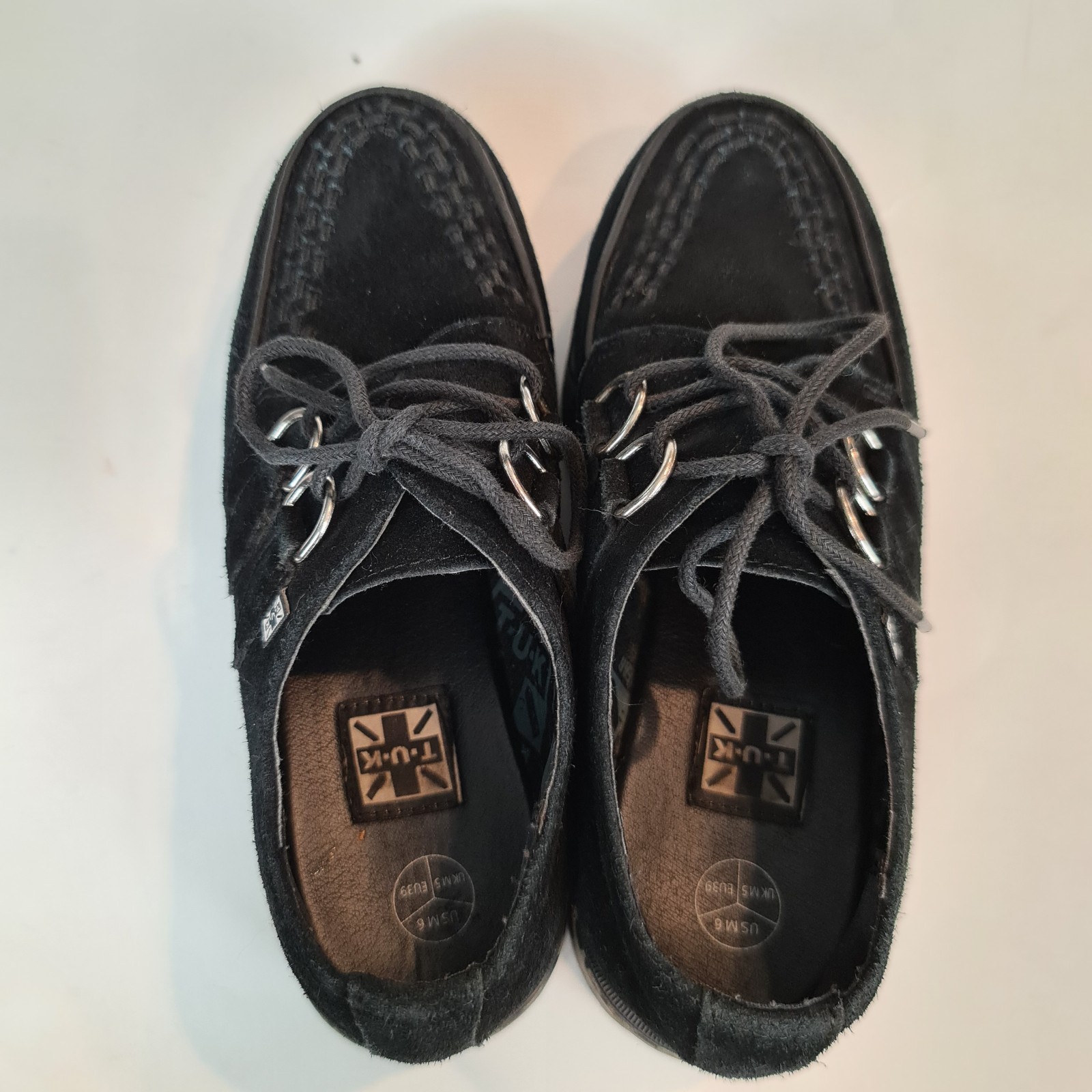 T.U.K. Alien Wrapped Platform Mondo Creepers W 8 M 6 Glow In The Dark Sole Black