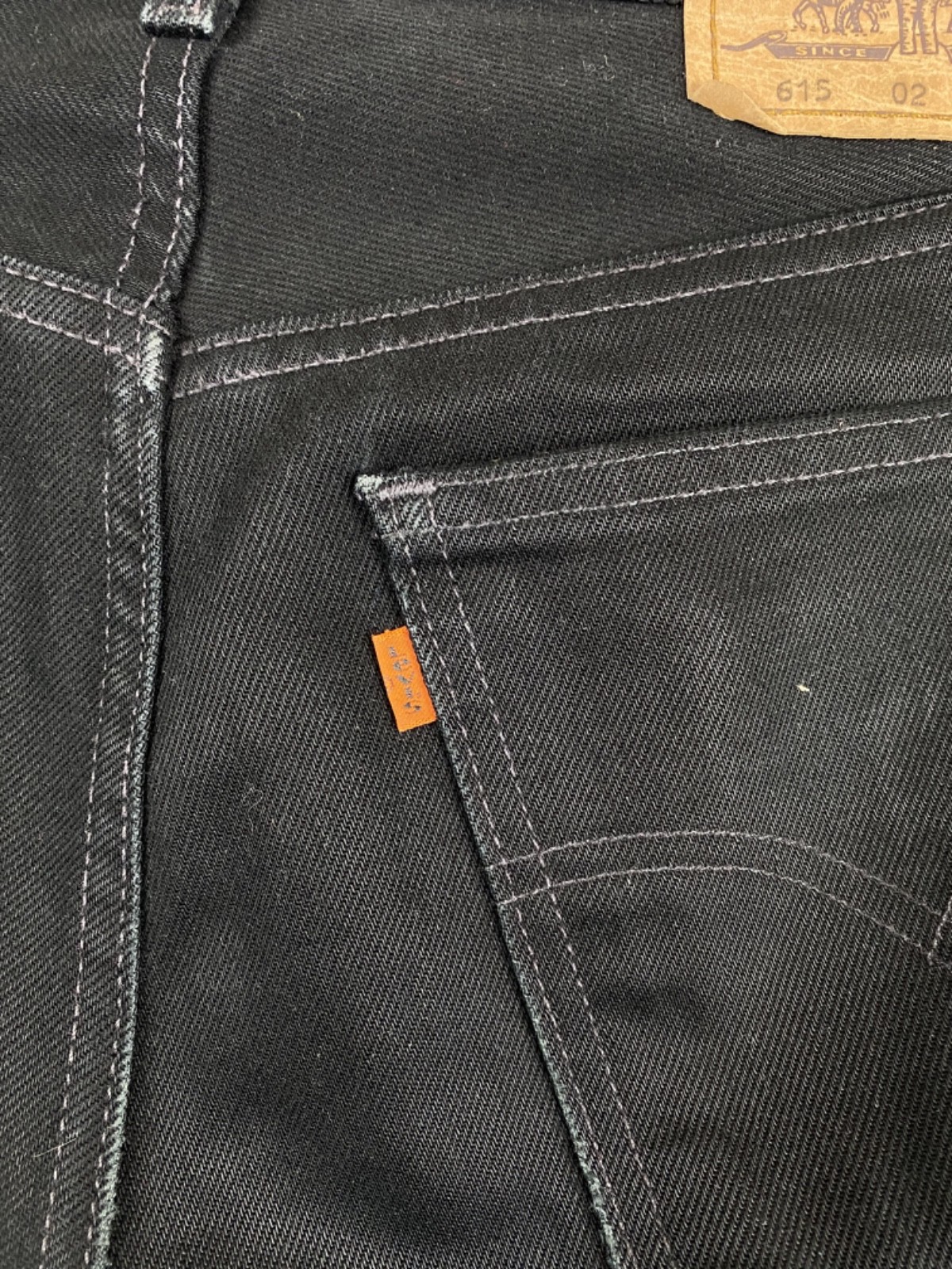 Levi’s 615 Orange Tab Black Jeans W36 L36 Made in USA Vintage Y2K