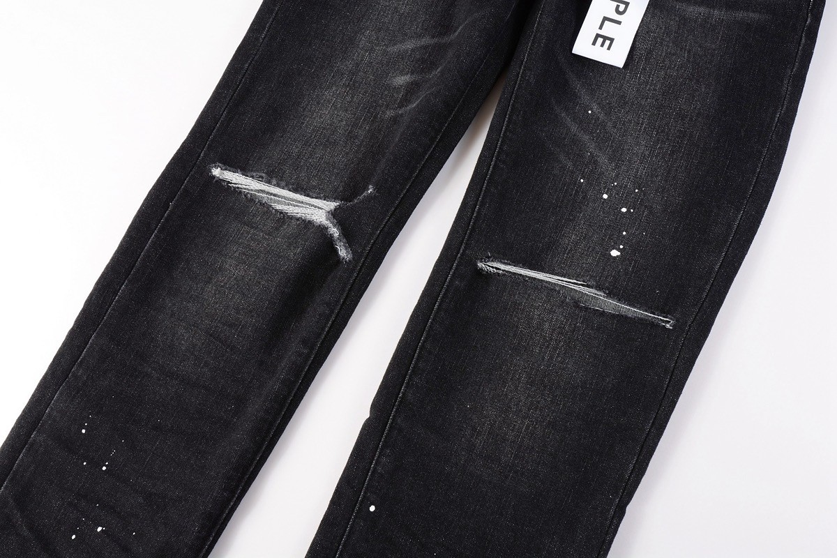 2026 New purple brand men’s personality Fashion Slim Fit Jeans