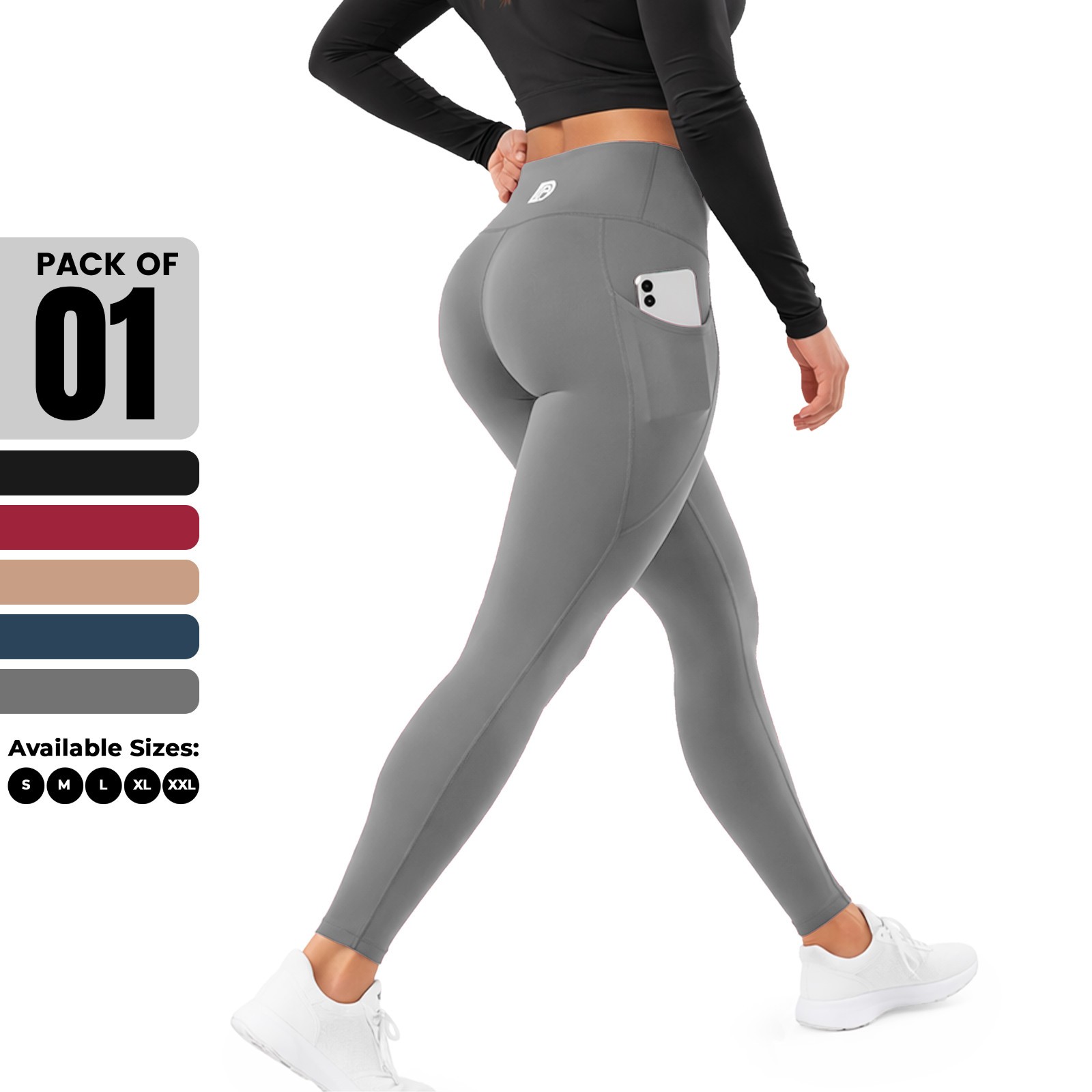 Women’s High Waist Tummy Control Leggings Pockets Buttery Soft Squat Proof Yoga