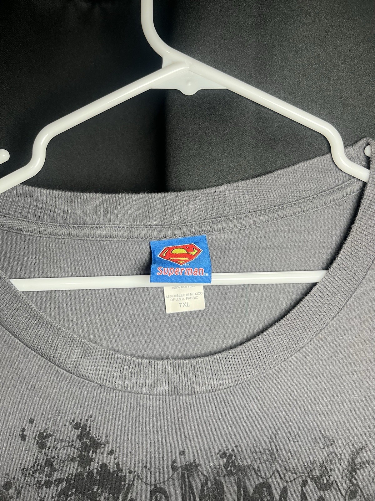 Grey Giant 7XL Y2K Superman Shirt Soulja Boy