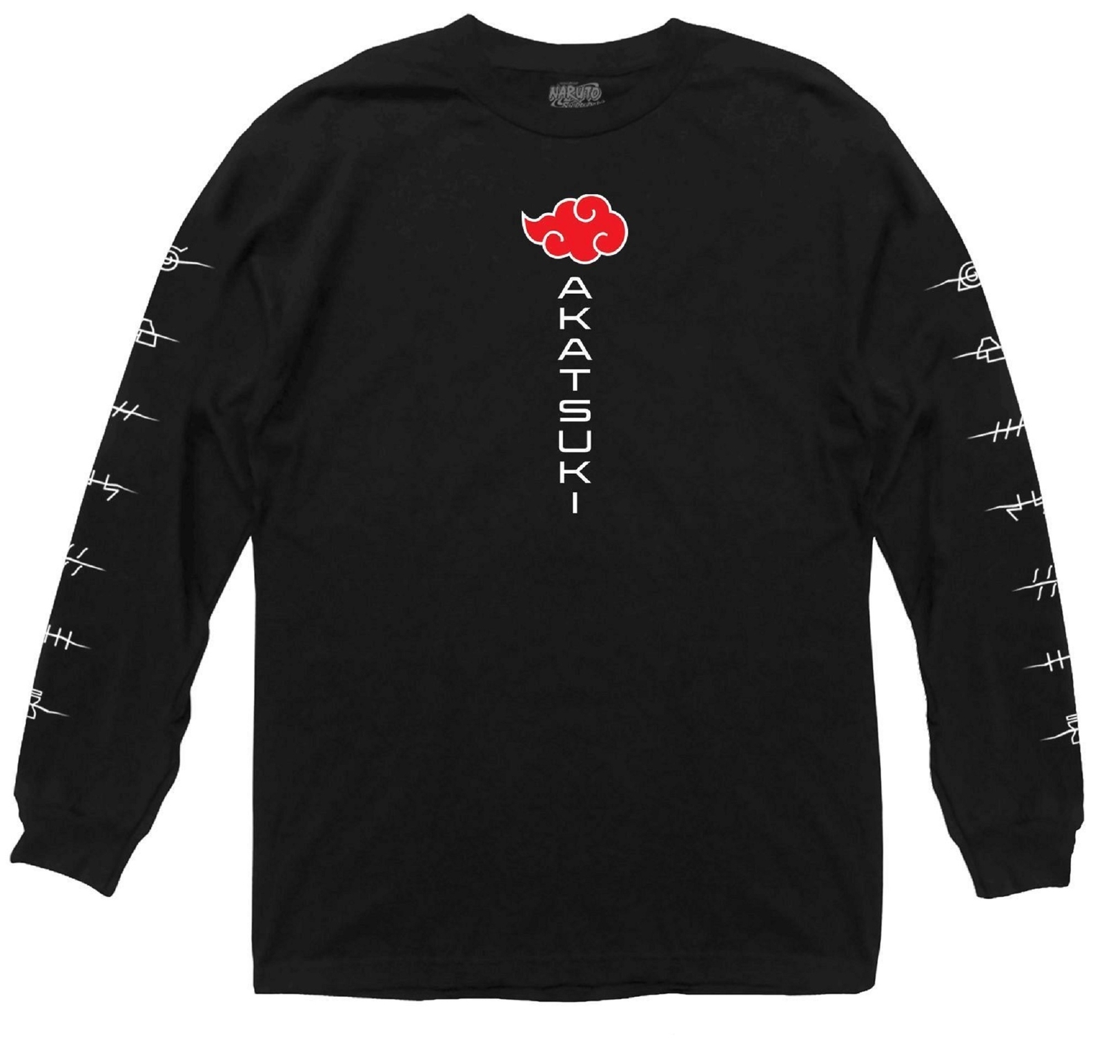 Naruto Shippuden Akatsuki Anti Village Symbols Cloud Anime Adult Unisex Long Sle
