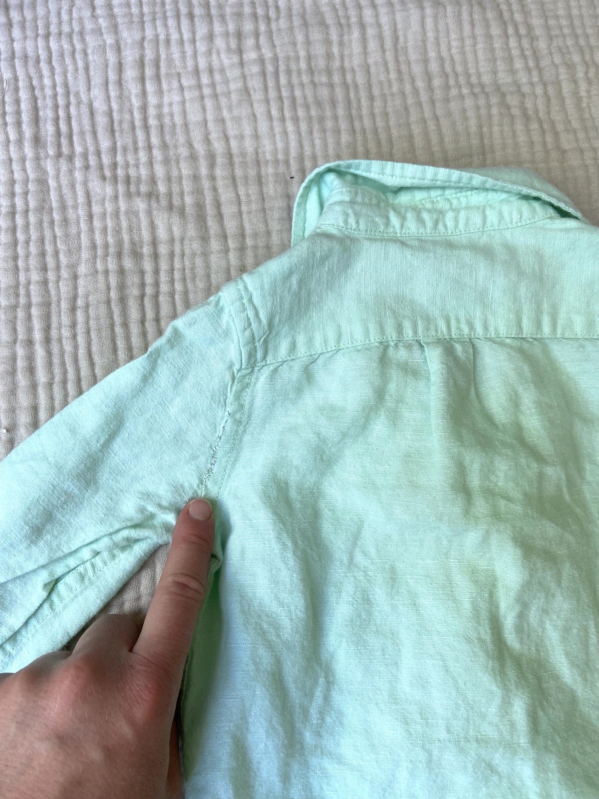 Janie and Jack Bundle Linen Cotton Romper Button Shirt 6-12 Months Preppy Spring