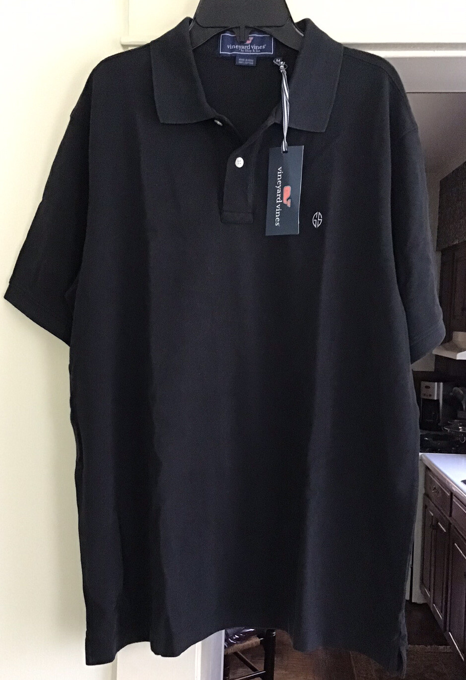 Vineyard Vines Classic Pique Polo Mens M & Whale Logo Hat Goldman Sachs Monogram