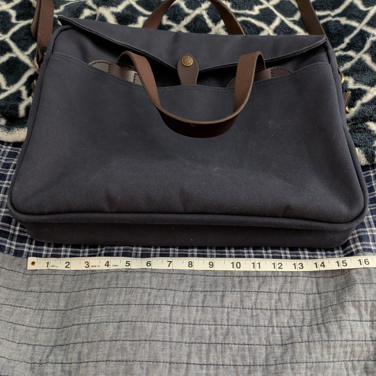 Filson Original Briefcase Rugged Twill – Navy – See description