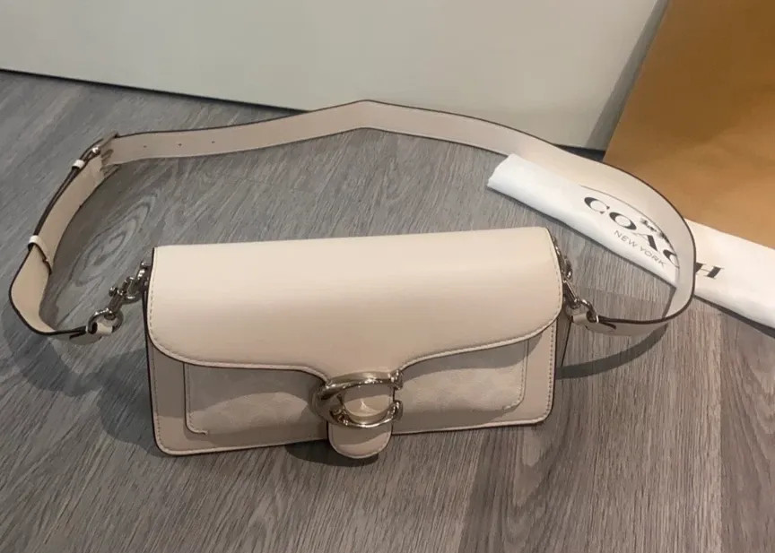 COACH C1032 Tabby Shoulder Bag 26 Signature Canvas White Chalk Outlet New