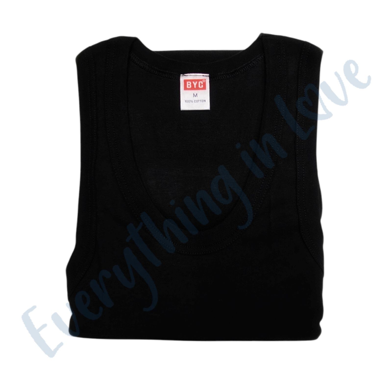 BYC 3 Pack Men 100% Premium Soft Cotton Tank Top Undershirts A Shirts Inner Wear