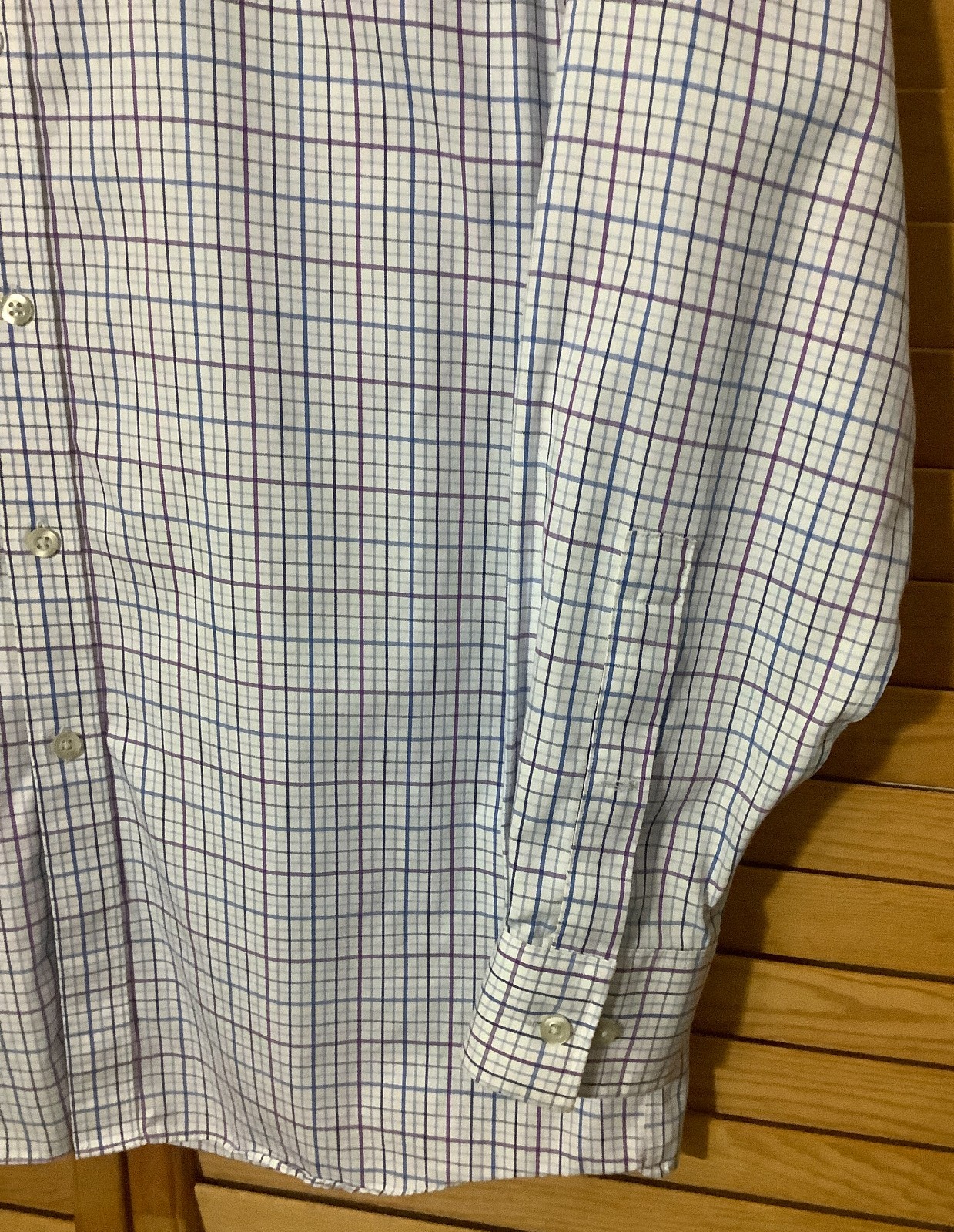 Michael Kors Plaid Button Long Sleeve Dress Shirt Medium 32/33 Non Iron