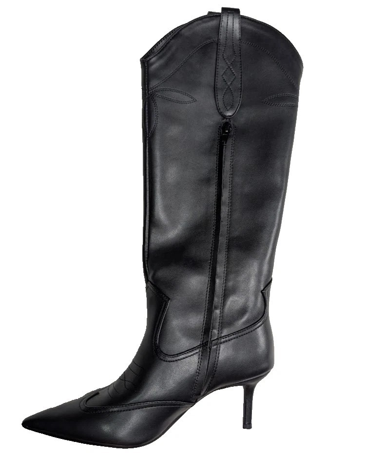INC International Concept Hayleigh Knee-High Western Boots Black US Size 11