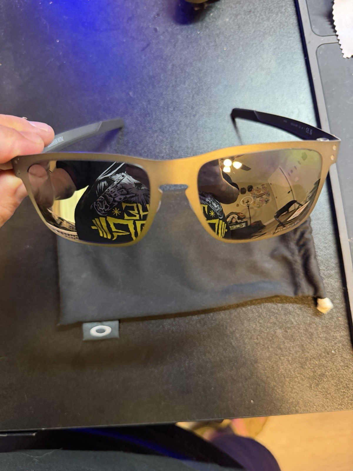 Oakley Holbrook OO4123-1155 Men’s Metal Sunglasses – Matte Black/Prizm Gray