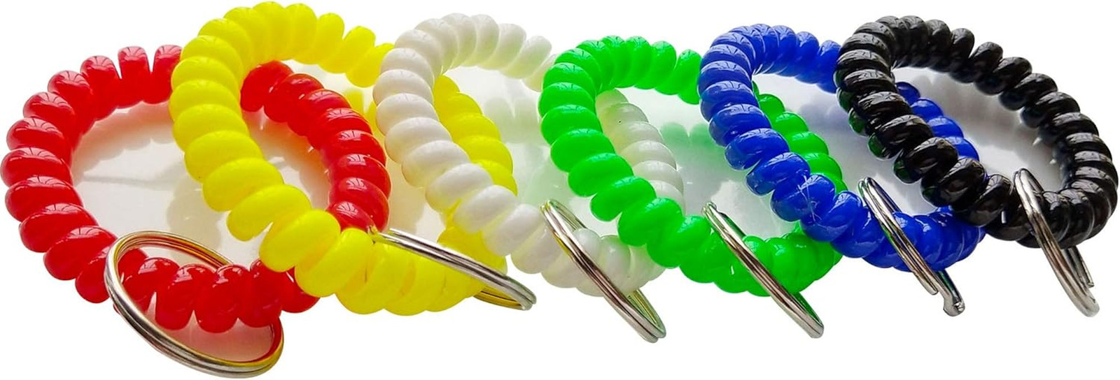Wrist Keychain – Spring Spiral Stretch Coil Wristband Key Ring Key Chain, for Gy