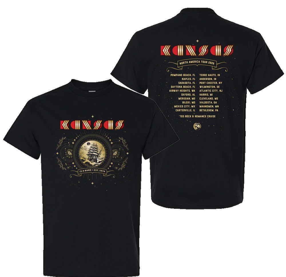 Popular Kansas Band tour 2026 Gift Funny All Size Tee C22.249