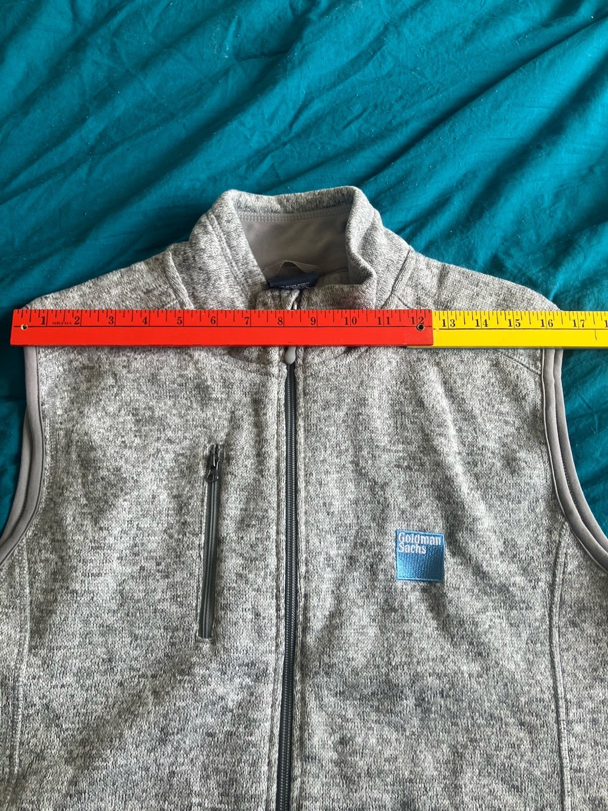 NWT Goldman Sachs *RARE* Heather Grey Charles River Fleece Vest Men’s M