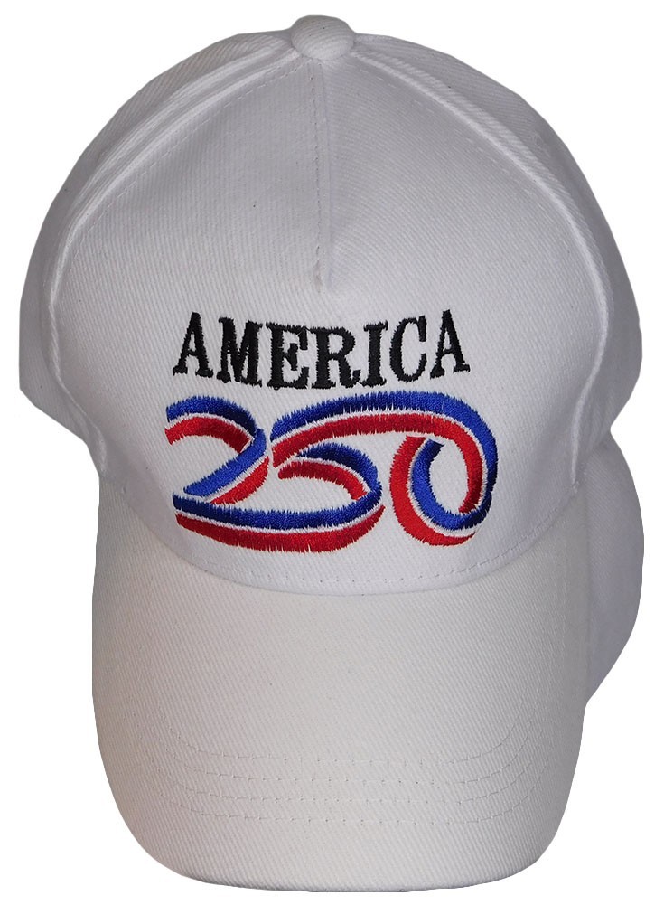 TRUMP 2028 America 250th Anniversary White Cotton Embroidered Cap Hat