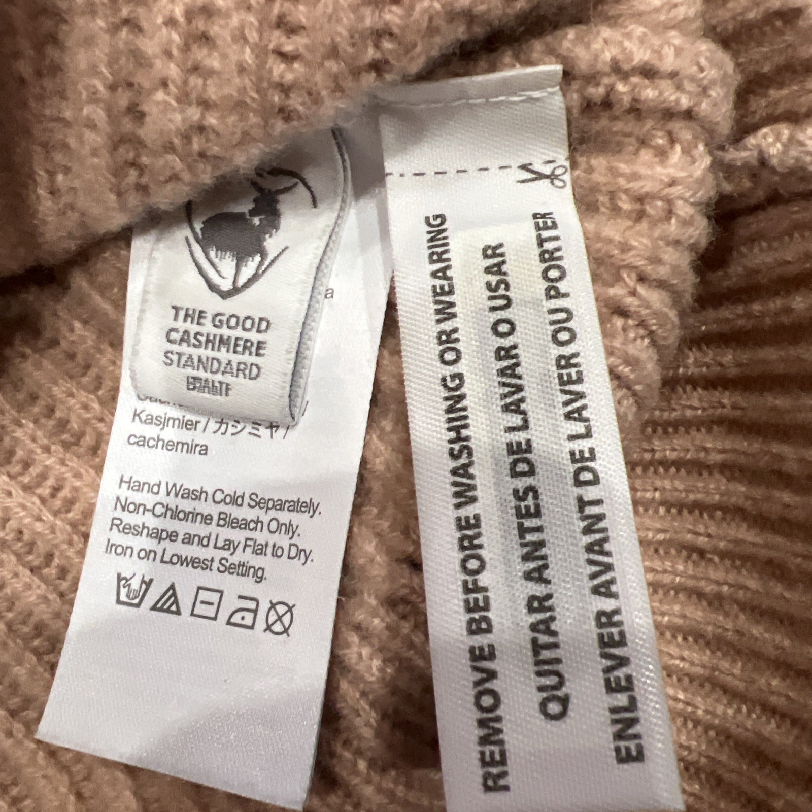 J Crew 100% Cashmere Sweater Womens S Blush Ribbed Crew Neck Pullover Soft