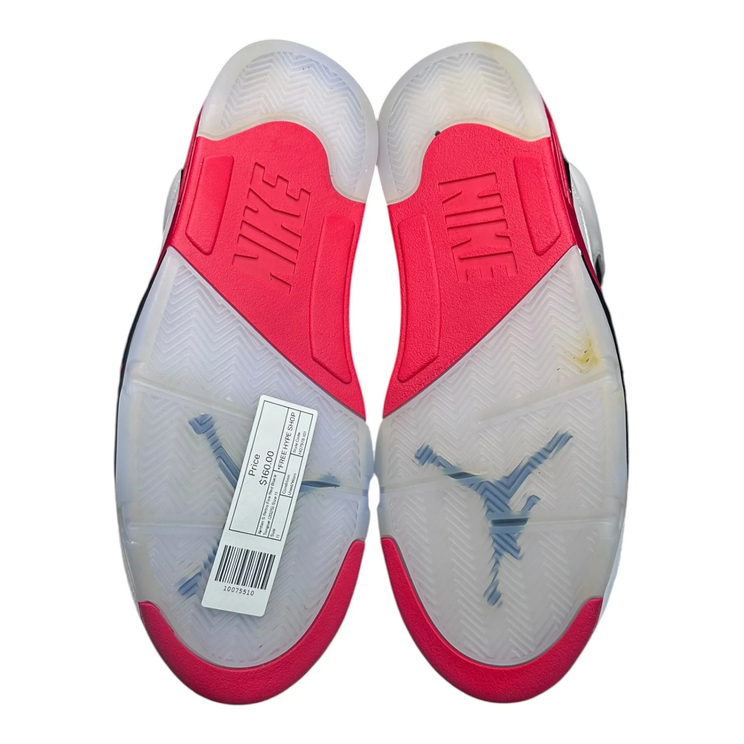 Jordan 5 Retro Fire Red Black Tongue (2025) Size 11 – Used/Worn
