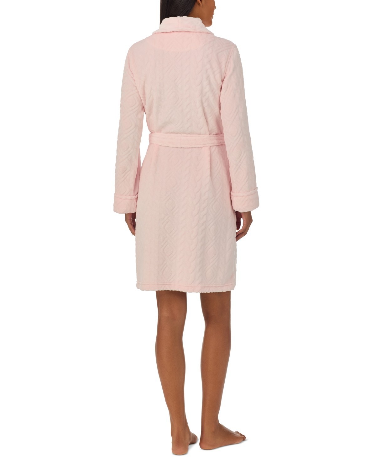 Ralph Lauren Womens Long Sleeve Shawl Collar Robe Size M In pink