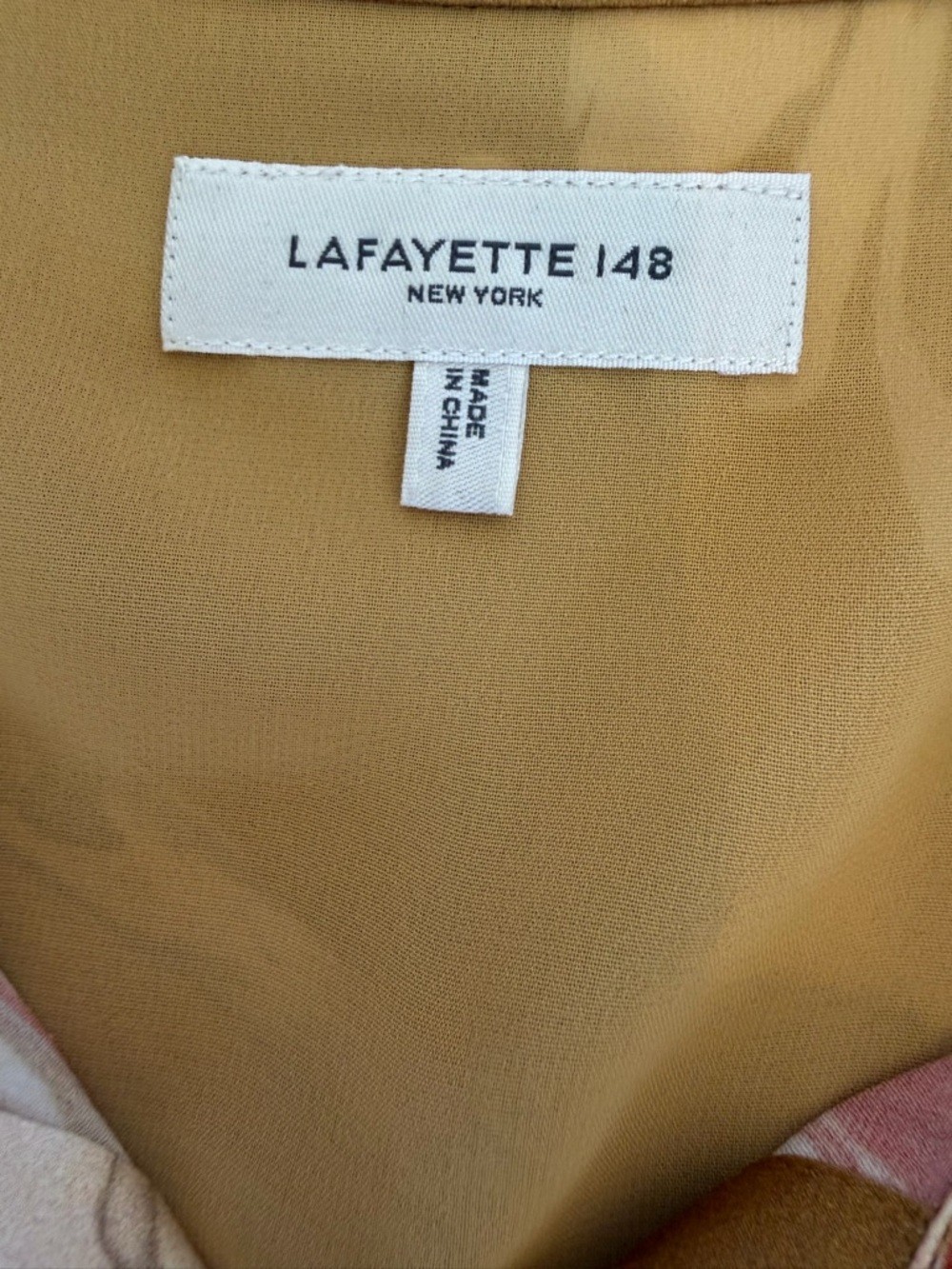 Lafayette 148 New York “Scottie Abstract Print Blouse” | 100% Silk | Size XL