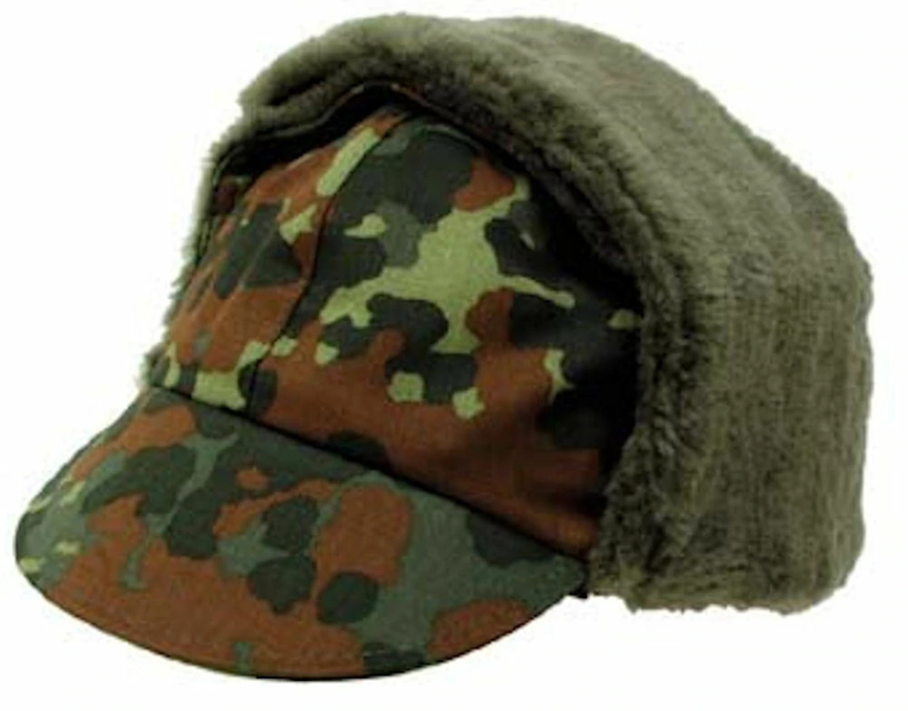 German Army Bundeswehr Winter Cap Flecktarn Camo – NEW European Military Surplus