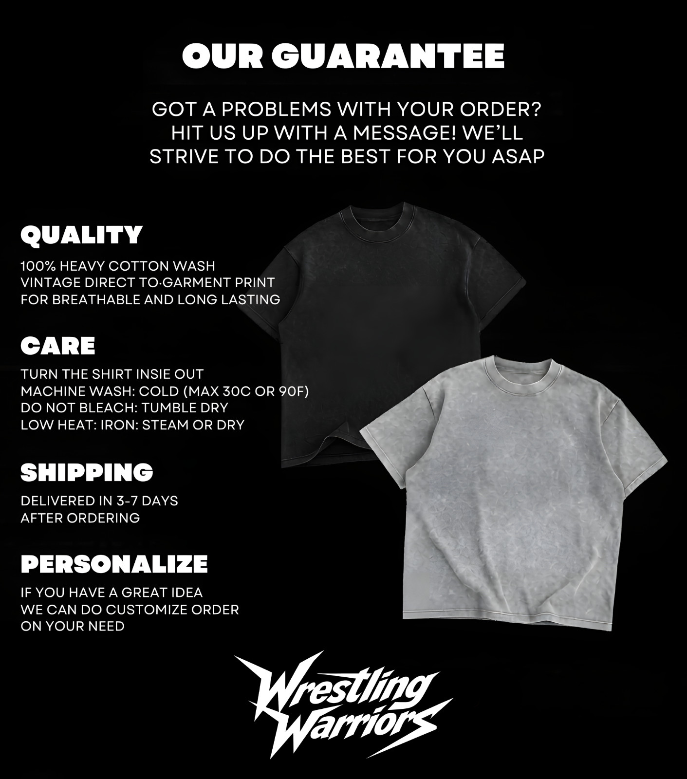 Wrestling Warriors Comfort Color Wednesday Addams Attitude Tee