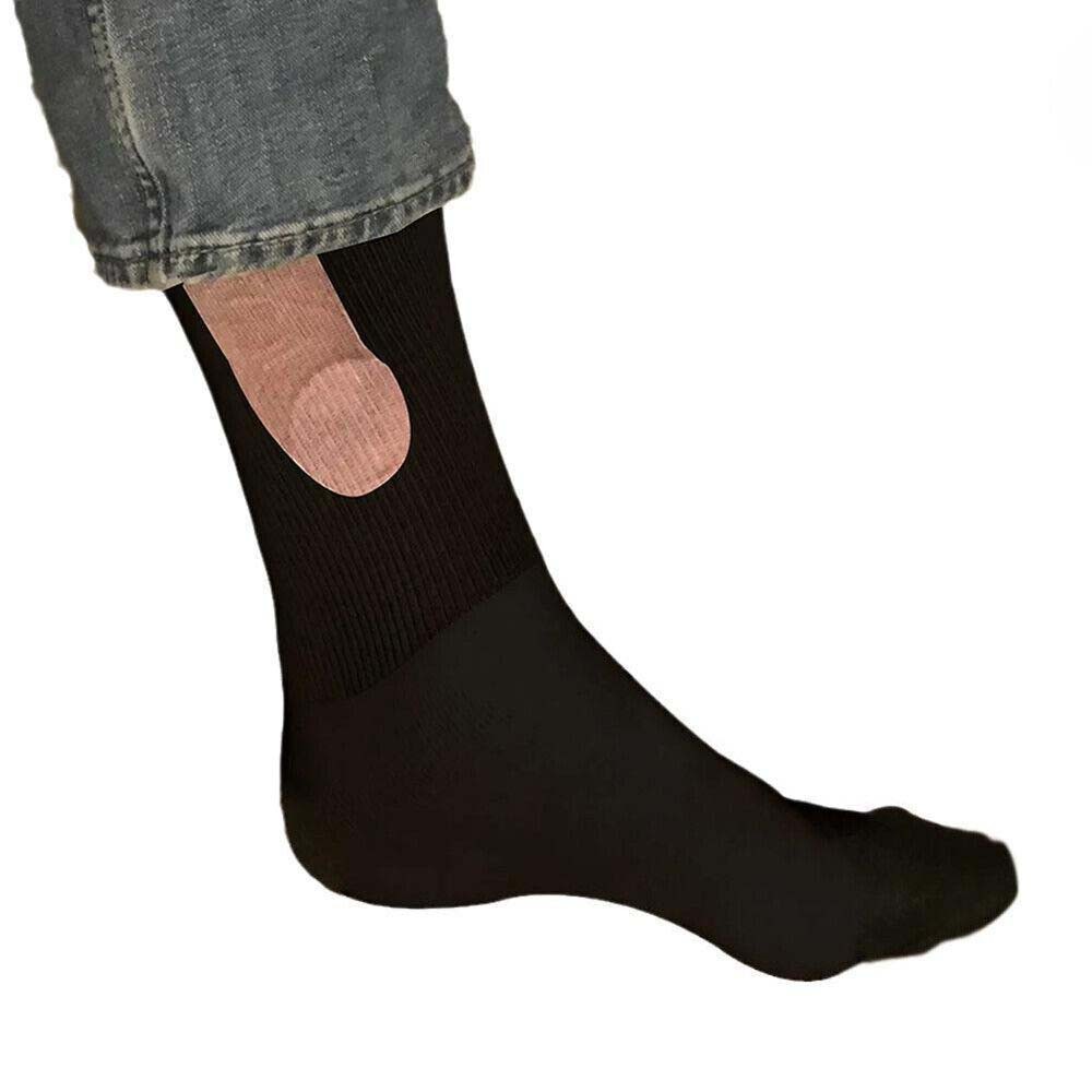 1Pair of Socks For Men Novelty Joke Funny Prank Printing Holiday Gift New
