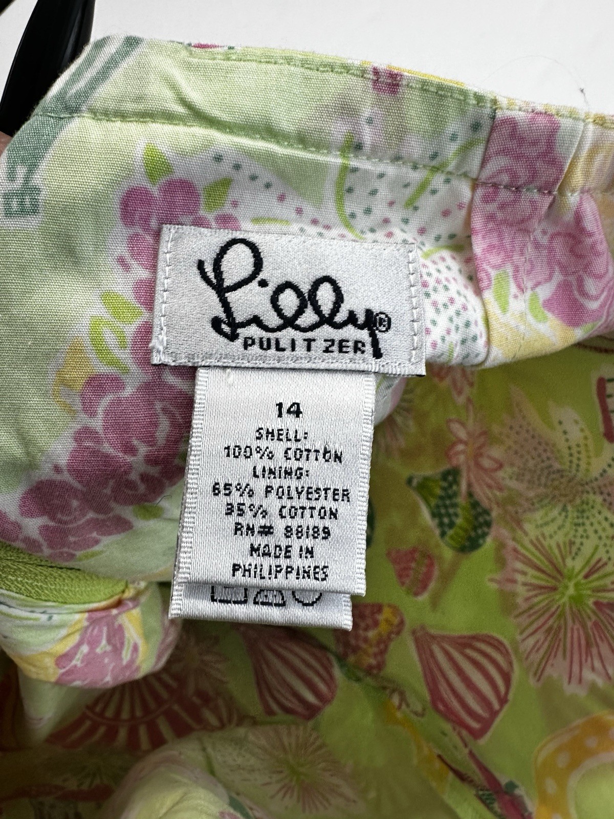 Lilly Pulitzer Derby Days Horses Palm Green Pink Simple Skirt Girls Size 14