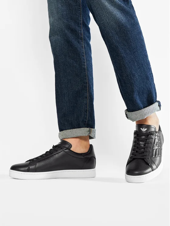 EA7 EMPORIO ARMANI Men’s casual shoes sneakers Sizes 7.5-10 AUTHENTIC NEW Black