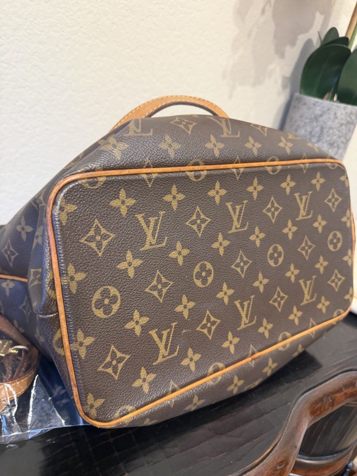 Louis Vuitton Monogram Palermo PM Handbag M40145 Brown 2-way bag