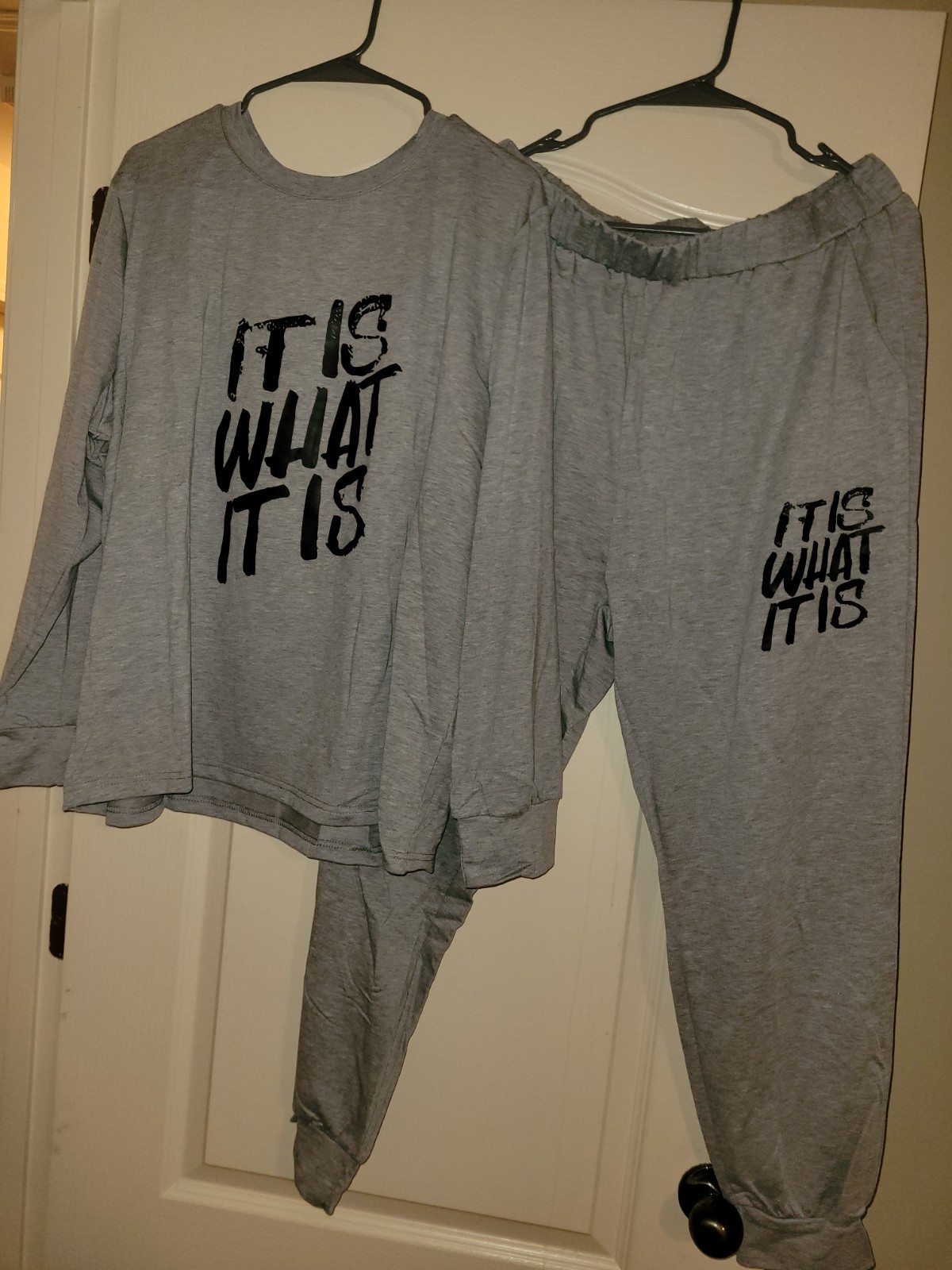 Women’s Grey Long Sleeve TShirt Set XLarge New No Tag