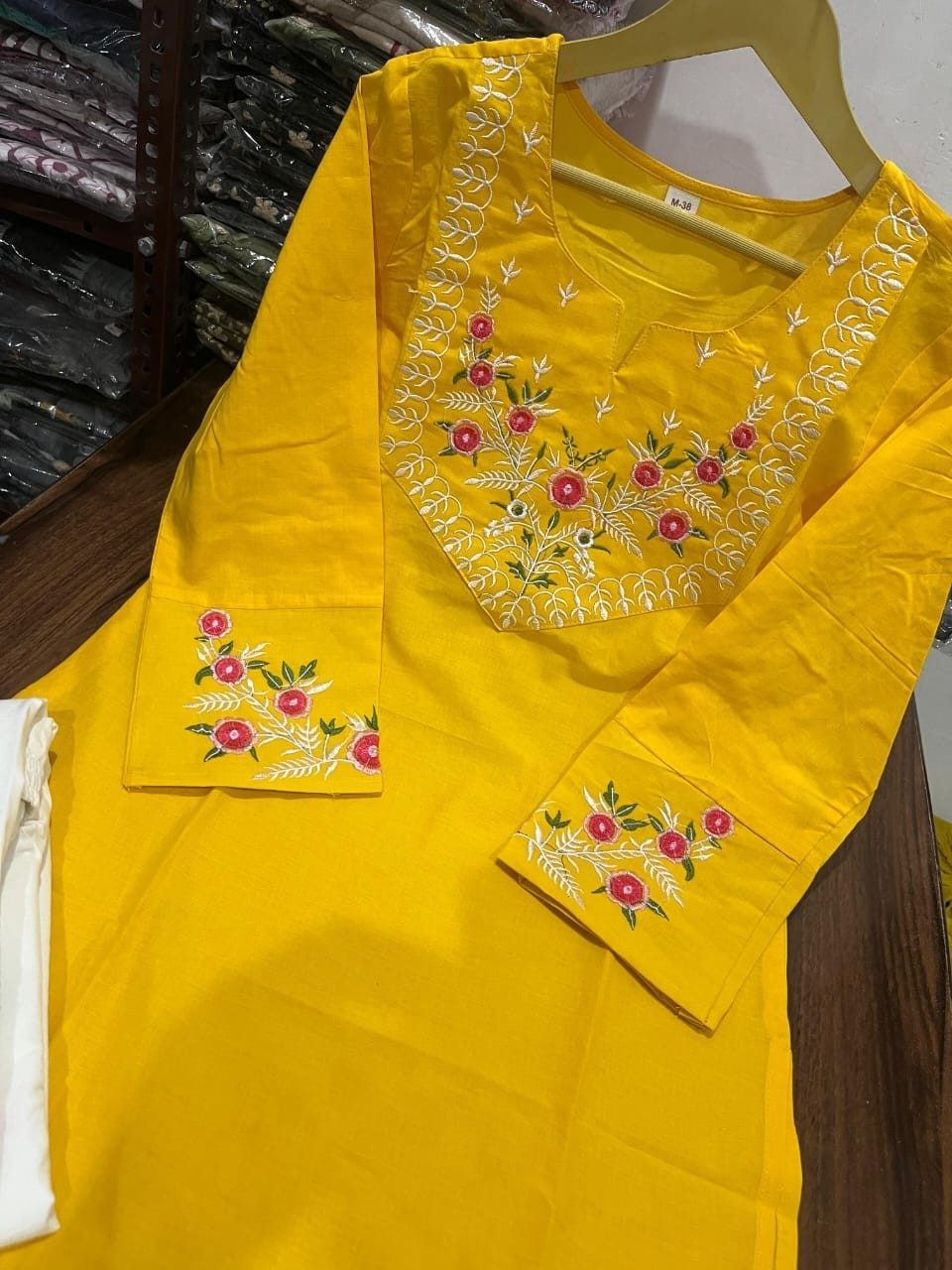 Beautiful Embroidery Kurti Cord Set Indian Pakistani Designer Kurta Palazzo Set