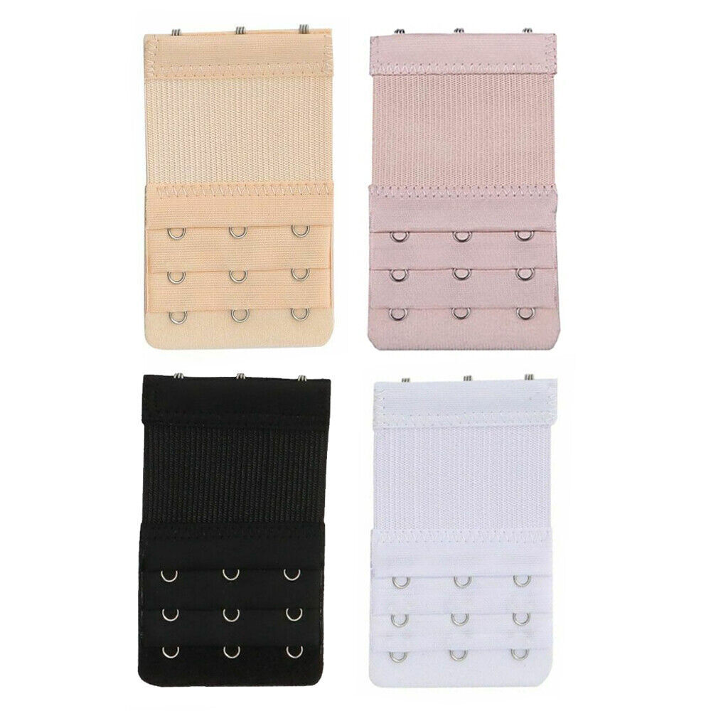 4Pcs Adjustable Bra Extender 2/3/4 Hooks with Elastic Underwear Strap Extension