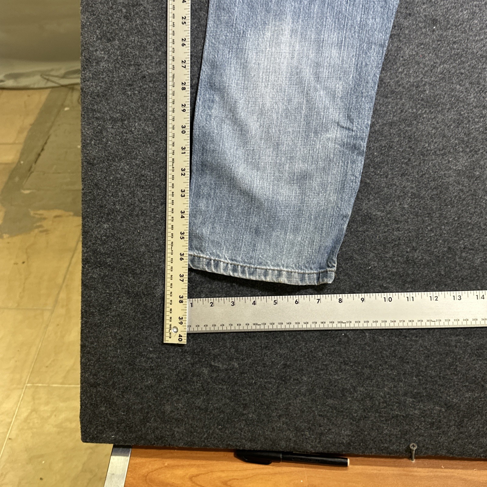 # 78 Levis 505 Regular Fit Jeans Mens 12 Husky Blue Denim Straight Leg 32×27