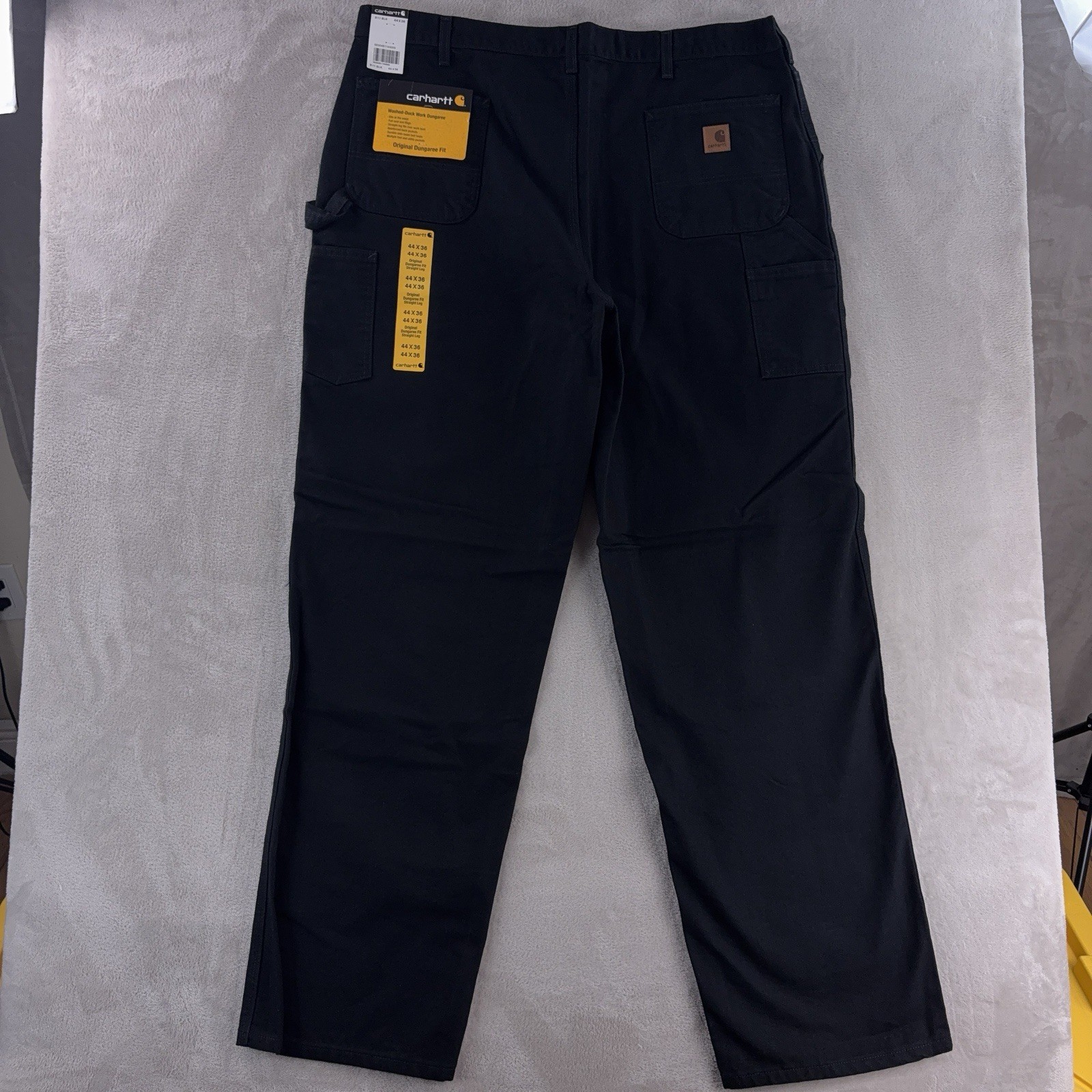 Carhartt Original Dungaree Fit Pants Mens Size 44×36 Black Utility Carpenter